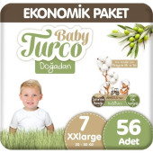 Baby Turco Doğadan 7 Beden XX Large 56'lı Bebek Bezi - 1