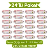 Paddlers Lotus Çiçeği Kokulu Islak Mendil 24x72 li Koli (1728 Yaprak) thumbnail 1