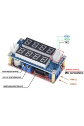 Ekranlı Xl4015 5a Volt Amper Ayarlı Cc/cv Voltaj Düşürücü Modül thumbnail 6