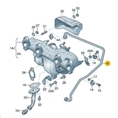 Seat Leon 2010-2012 BKD BXE Motor Turbo Yağlama Borusu 038145771AG - 2