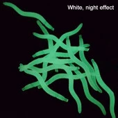 Valkyrie 200 Adet Kutulu Fosforlu 3,5cm Yapay Silikon Solucan Balık Yemi - Gerçekçi Görünüm - Parlayan Solucan 200 adet - 3