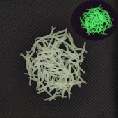 Valkyrie 200 Adet Kutulu Fosforlu 3,5cm Yapay Silikon Solucan Balık Yemi - Gerçekçi Görünüm - Parlayan Solucan 200 adet - 5