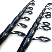 Valkyrie 2.4m Karbon Fiber Spinning 10-40gr LRF Olta Kamış - Ultra Hafif 125gr - Spin ve Baitcasting At Çek - 2kg taşıma - 8 Boğum Teleskopik - 9