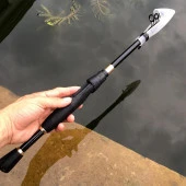 Valkyrie 2.4m Karbon Fiber Spinning 10-40gr LRF Olta Kamış - Ultra Hafif 125gr - Spin ve Baitcasting At Çek - 2kg taşıma - 8 Boğum Teleskopik - 11