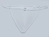 ASM1282 Kadın Ekru Özel Nokta VurguluTanga String - 2