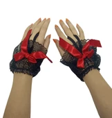 ASM1285Y Kadın 2 Li Siyah Dantel El Bilekliği Gelinlik Aksesuarı - 1