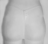 ASM1281 Kadın Ekru Fermuarlı Tanga - 4