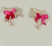 ASM1284Y Kadın 2 Li Ekru Dantel El Bilekliği Gelinlik Aksesuarı - 7