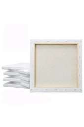 Tuval 10x10 Astarlı Kare Mini Tuval 1 Adet Resim Tuvali 10*10 Tual Akrilik Boya Yağlı Boya İçin İdeal - 2