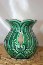 Buhardanlık Seramik Lale Feng Şuı Buhurdanlık Yeşil - 1