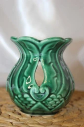 Buhardanlık Seramik Lale Feng Şuı Buhurdanlık Yeşil - 3