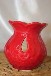 Buhardanlık Seramik Lale Feng Şuı Buhurdanlık Kırmızı - 1