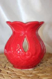 Buhardanlık Seramik Lale Feng Şuı Buhurdanlık Kırmızı - 3