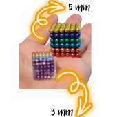 Neocube mıknatıs ,Mıknatıs Oyuncak Neocube Sihirli Toplar 216 Adet Mıknatıslı Bilye Sihirli Eğitici Lego Seti - 3