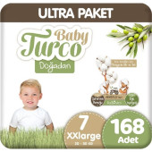 Baby Turco Doğadan 7 Beden XX Large 168'li Bebek Bezi - 1