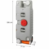 Porvaletti Portatif Tekerlekli Su Tankı 75L, Göstergeli thumbnail 4