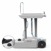 Porvaletti Tekerlekli Portatif Lavabo, 30L Temiz Su Tanklı thumbnail 2