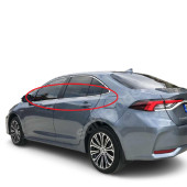 Toyota Corolla Sedan Krom Cam Çıtası 2023-2025 Kasa Paslanmaz Çelik 8 Parça - 1