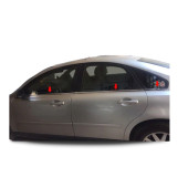 Volvo S40 ( 2005-2012 ) Uyumlu Paslanmaz Krom Cam Çıtası 6 Parça - 1