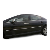Peugeot 407 Paslanmaz Krom Cam Çıtası 4 Parça - 1