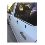 Renault Clio Symbol  Sedan Krom Cam Çıtası Paslanmaz Çelik 4 Parça 2013-2018 - 1