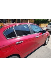 Fiat Egea Sedan Paslanmaz Çelik Krom Cam Çıtası  4 Parça - 1