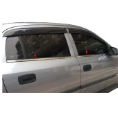 Opel Astra G Sedan Krom Cam Çıtası 1998-2004 Çelik 4 Parça - 3
