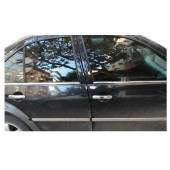 Vw Bora Kasa (1998-2004 )Uyumlu  Paslanmaz Krom Cam Çıtası 4 Parça - 2