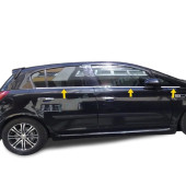 Opel Corsa D (2007-2015) Krom Cam Çıtası Paslanmaz Çelik 6 Parça - 1