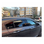 Fiat Egea Cross 2019-2025 Krom Cam Rüzgarlığı Mugen Kromlu 4 Adet - 3