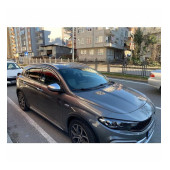 Fiat Egea Cross 2019-2025 Krom Cam Rüzgarlığı Mugen Kromlu 4 Adet - 4