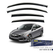 Niken Marka Honda Civic Fc5 2016-2021 Kromlu Cam Rüzgarlığı 4lü Mugen - 4