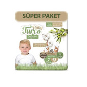Baby Turco Doğadan 7 Numara XX Large 42'li Bebek Bezi - 1