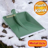 Plastik Koyu Yeşil 33x38 cm Kürek Faryap Kar Küreme Küreği Ahır Gübre Hayvan Pisliği Temizleme - 1