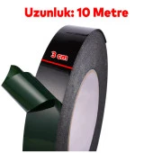 Çift Taraflı Yapıştırıcı Yapıştırma Köpük Bant Eva Montaj Bandı Siyah 30 mm x 10 Metre thumbnail 4