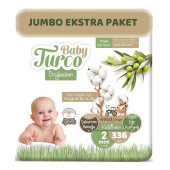 Baby Turco Doğadan 2 Numara Mini 336'lı Bebek Bezi - 1