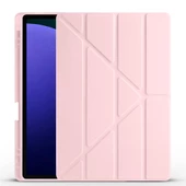 Samsung Galaxy Tab S9 Plus X810 X816 X818 Kılıf Kalem Bölmeli Trifolding Case - 11