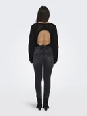 ONLY Bayan Arkası Dekolteli Örme Kazak 15317706 thumbnail 4