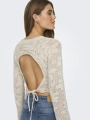 ONLY Bayan Arkası Dekolteli Örme Kazak 15317706 thumbnail 2