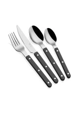 The Mia Comida Çatal Kaşık Bıçak Takımı Siyah 24 Parça - 1