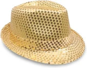 Gold Pullu Lüks Fötr Şapka 30 cm thumbnail 2