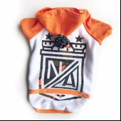 Na Orange Athletique Hoodie Köpek Kıyafet Elbise - 1