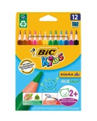 Bic Kids Evolution Jumbo Üçgen Kuru Boya Seti 12 Renk - 1