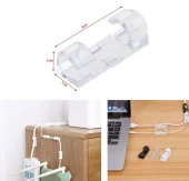 3B Trend Yapışkanlı Mini 20LI Klips USB Pc Adaptör Kablo Tutucu Aparat Şeffaf thumbnail 1