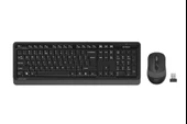 A4 TECH FG1010 Q 2.4 GHZ USB GRİ KLAVYE+MOUSE KABLOSUZ SET - 1