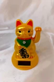 Maneki Neko Feng Shui Bereket Şans Mutluluk Çağıran Şans Kedisi Solar Panelli Hareketli Pati Maneki Neko Feng Shui thumbnail 2