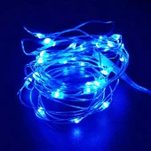 5 METRE SU GEÇİRMEZ MAVİ PİLLİ LED IŞIK SABİT YANAR MİCRO DÖKME LED ULTRA PARLAK CANLI MAVİ IŞIK thumbnail 5