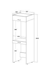 ROOMART Çamaşır Ve Kurutma Makinesi Dolabı+üst Dolabı 67x205 Cm thumbnail 5
