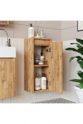 ROOMART Ayaksız Tek Kapaklı Lavabolu 50 Cm Banyo Dolabı+aynalı Üst Dolabı+boy Dolabı thumbnail 5