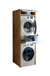 ROOMART Çamaşır Ve Kurutma Makinesi Dolabı+üst Dolabı 67x205 Cm thumbnail 5